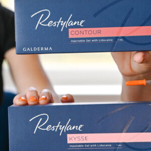 Restylane boxes being displayed
