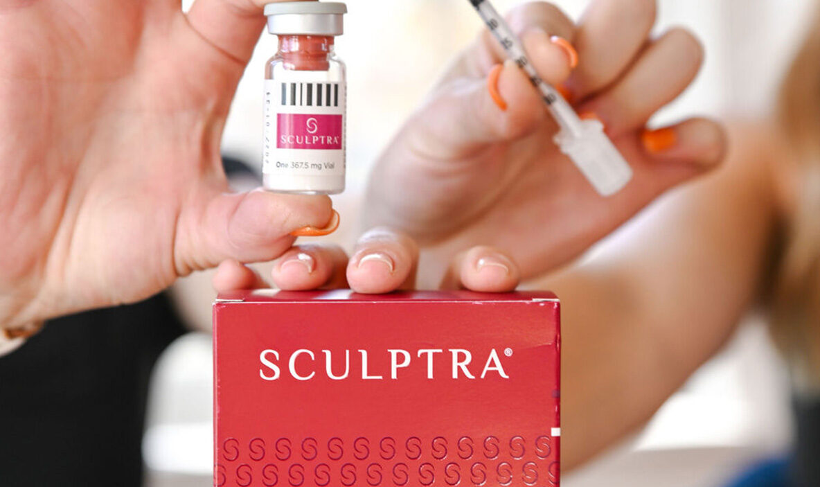 Sculptra package being displayed by the Injectors at The Spa at Wellington