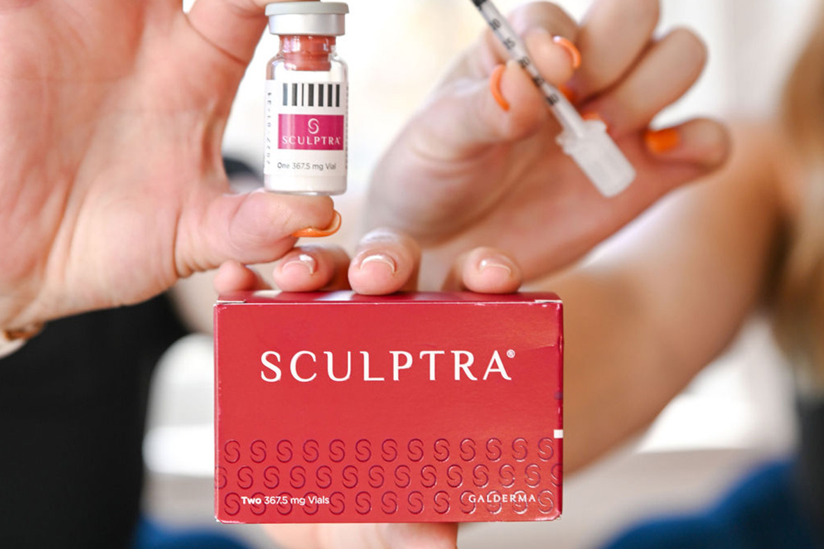 Sculptra package being displayed by the Injectors at The Spa at Wellington