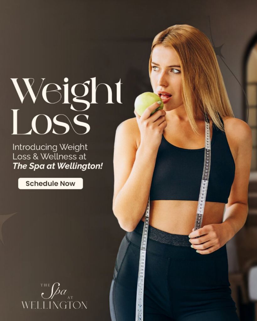 Woman eating an apple while participating in the medical weight loss program with The Spa at Wellington in Lexington, KY
