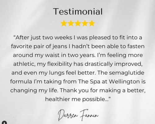 Testimonial of Weight Loss at The Spa at Wellington