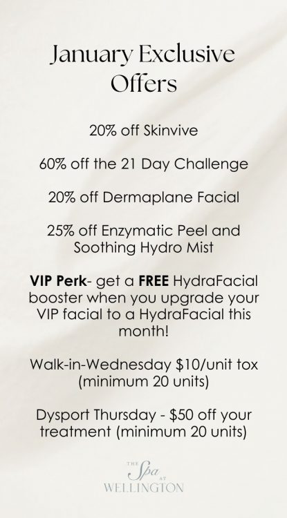 Spa at wellington january offer